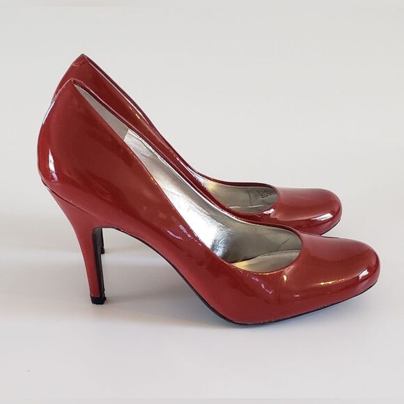 Jessica Simpson Red Patent Leather Heels Size 7.5 B - Picture 5 of 11